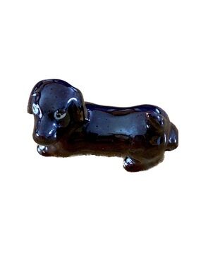 Antique ceramic dachshund wiener dog looking puppy dog